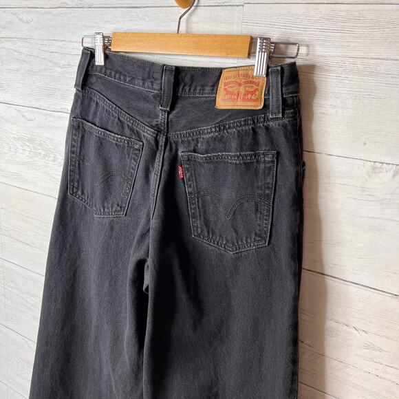 Levis Jeans Womens Size 27 Black '94 Baggy Wide Leg 100% Cotton Comfort - Picture 11 of 16
